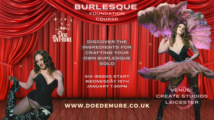 Burlesque classes with Doe Demure at Create Studios Leicester