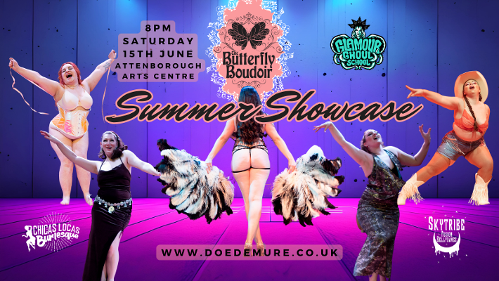 The Butterfly Boudoir burlesque and belly dance show at Attenborough Arts Centre Leicester