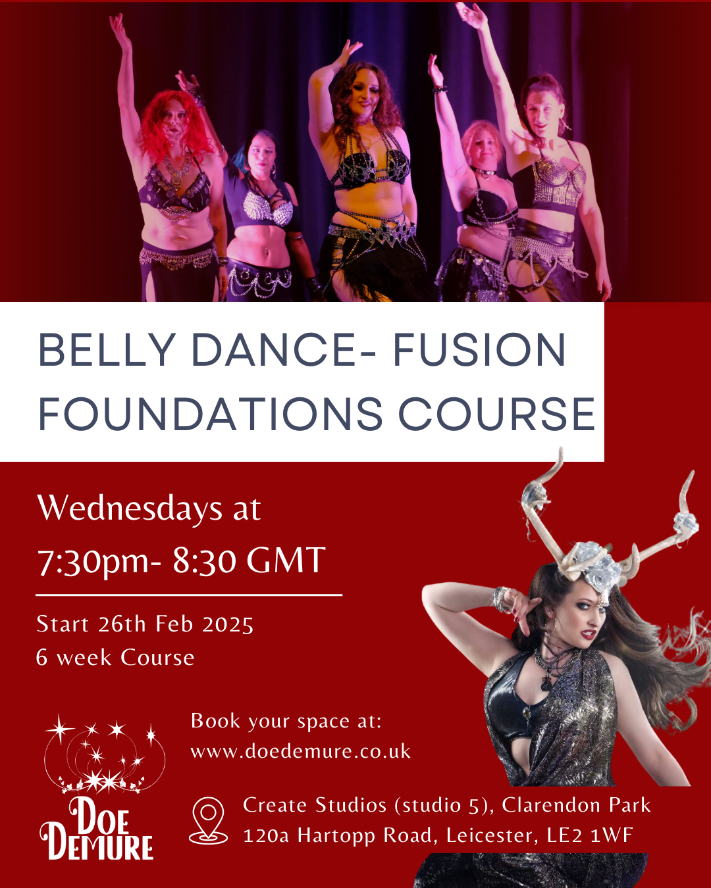 Fusion belly dance classes with Doe Demure at Create Studios Leicester